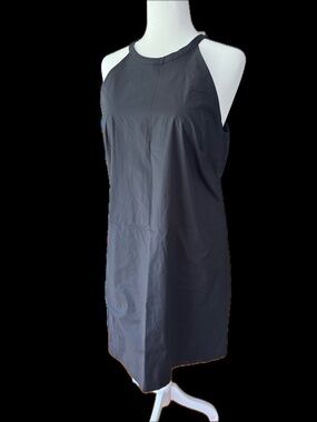 Ann Taylor Black Sleeveless Shift Dress High Neck NWT Size 12 Minimalist Work